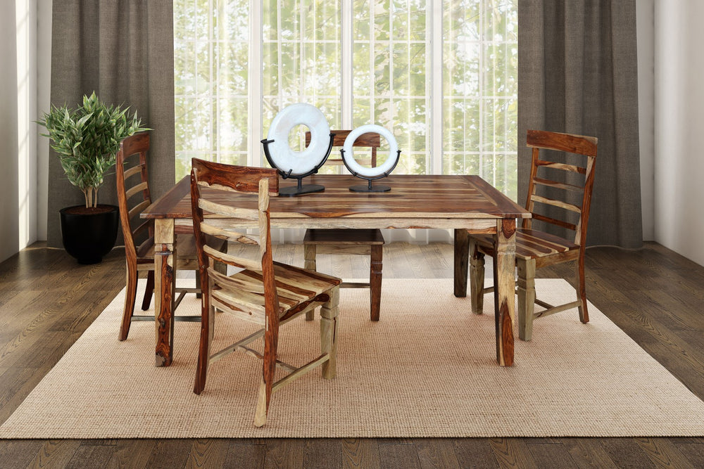 Porter Designs Taos Solid Sheesham Wood 72" Rectangular Natural Dining Table Natural 07-196-01-9015