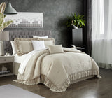 Kensley Beige Queen 5pc Comforter Set