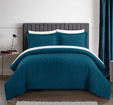 Jazmine Teal Queen 3pc Comforter Set