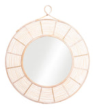 Zuo Modern Lobo Rattan, MDF, Glass Modern Commercial Grade Mirror Natural Rattan, MDF, Glass