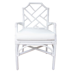 Kara Rattan Arm Chair White