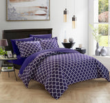 Brooklyn Plum Queen 3pc Duvet Set