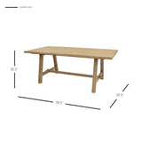 Bedford 79" Rectangular Dining Table