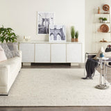 Nourison Vail VAI05 Modern Handmade Tufted Indoor Area Rug Ivory/Navy 8'3' x 11'6" 99446794987
