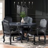 Noble House Andrea French Country Wood 5-Piece Expandable Oval Dining Set, Gray and Black