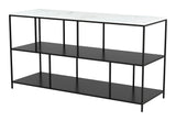 Zuo Modern Singularity Marble, MDF, Iron Modern Commercial Grade Console Table White, Black Marble, MDF, Iron