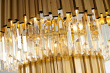 Bethel Gold Chandelier in Stainless Steel & Crystal