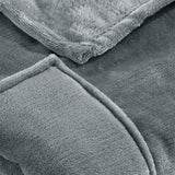 Pedra Grey Flannel Fleece Wrap Set