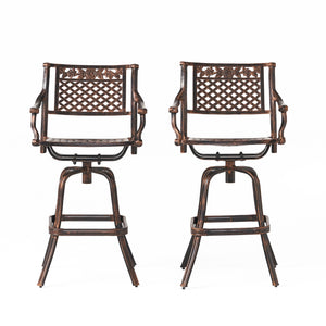 Sebastian Cast Aluminum Barstools Noble House