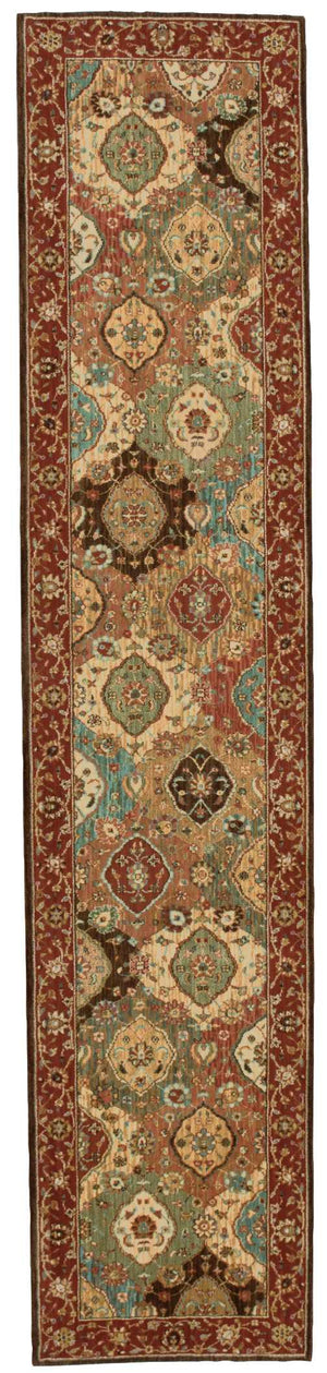 Nourison Living Treasures LI03 Persian Machine Made Loomed Indoor only Area Rug Multicolor 2'6" x 12' 99446669834