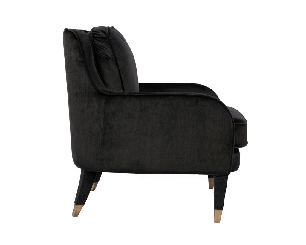 Tzivia Black Accent Chair