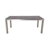 Rowan Outdoor Tempered Glass Dining Table with Aluminum Frame