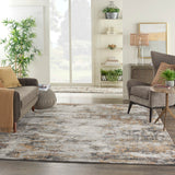 Nourison Ludlow LDW03 Contemporary Machine Made Power-loomed Indoor only Area Rug Grey/Multi 7'10" x 9'10" 99446783660