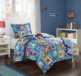 Race Car Twin 4pc Comforter Set