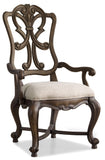 Hooker Furniture - Set of 2 - Rhapsody Traditional-Formal Wood Back Arm Chair in Hardwood Solids, Fabric 5070-75401
