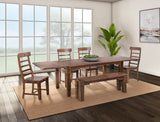 Porter Designs Taos Solid Sheesham Wood 72" - 112" Extension Natural Dining Table Brown 07-196-01-9039H