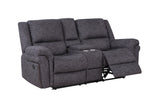 Porter Designs Socorro Reclining Console Loveseat Contemporary Reclining Love Gray 03-201-02-7626