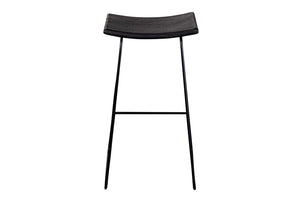 Porter Designs Yuki Solid Mango Wood Seat Contemporary Bar Stool Black 07-108-11-8654-1