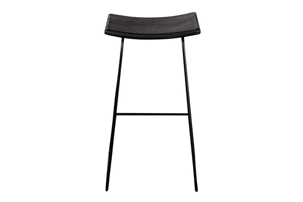 Porter Designs Yuki Solid Mango Wood Seat Contemporary Bar Stool Black 07-108-11-8654-1