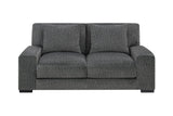 Porter Designs Big Chill Soft Microfiber Contemporary Loveseat Gray 01-33C-02-4438