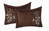 Bliss Garden brown king 8 Piece Comforter Set,