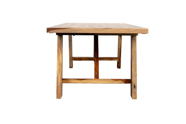 Porter Designs Kalispell Solid Sheesham Wood Natural Dining Table Natural 07-116-01-PDU116