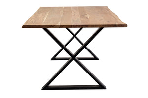 Porter Designs Manzanita Live Edge Solid Acacia Wood Natural Dining Table Natural 07-196-01-7010X-KIT