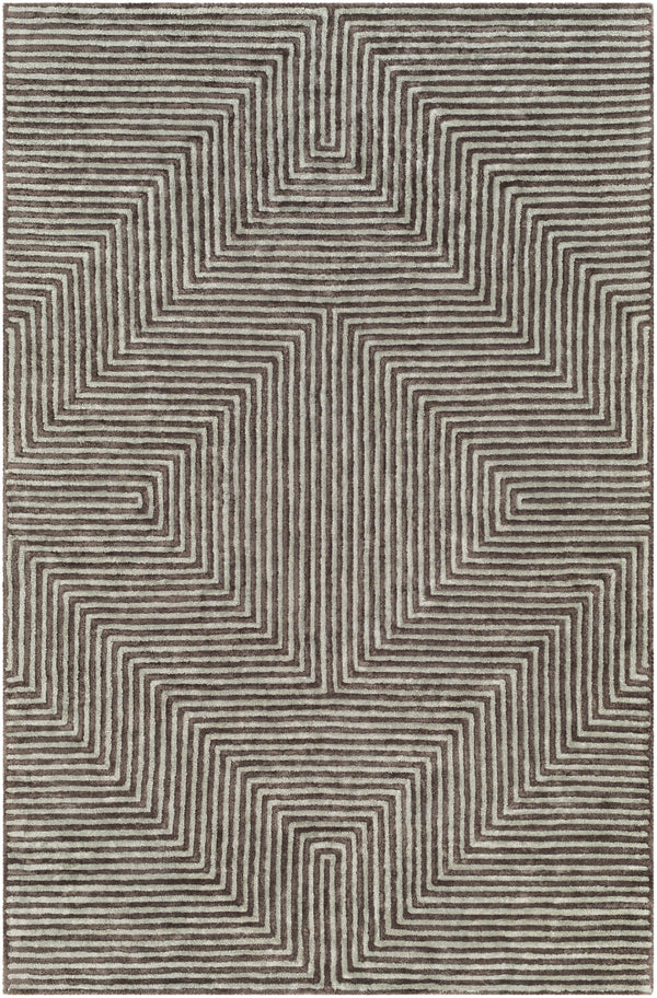 Quartz QTZ-5000 Hand Tufted Viscose Rug - Modern Low Pile Design for Urban Sophistication, India Made