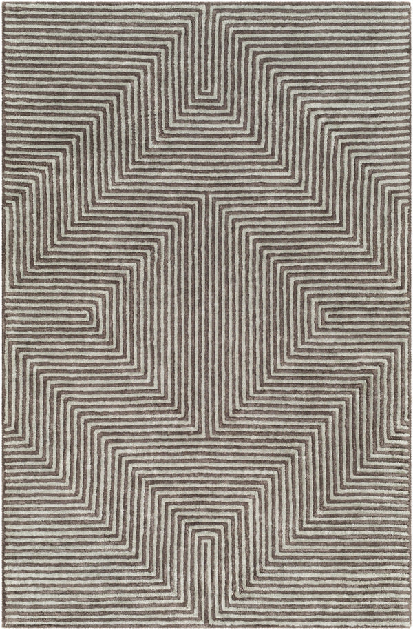 Quartz QTZ-5000 Hand Tufted Viscose Rug - Modern Low Pile Design for Urban Sophistication, India Made