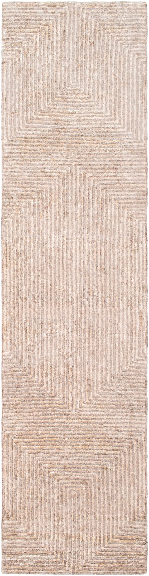 Quartz QTZ-5005 Modern Viscose Rug QTZ5005-913 Taupe, Beige 100% Viscose 9' x 13'