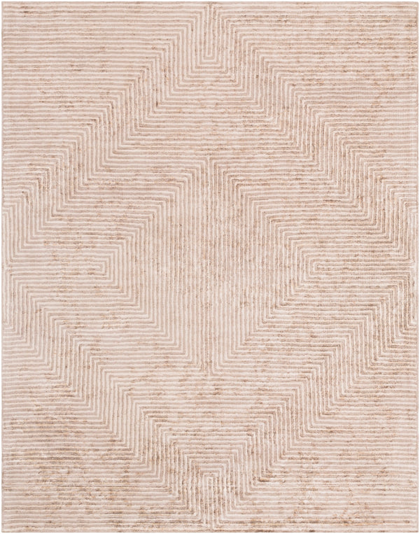 Quartz QTZ-5005 Modern Viscose Rug QTZ5005-810 Taupe, Beige 100% Viscose 8' x 10'