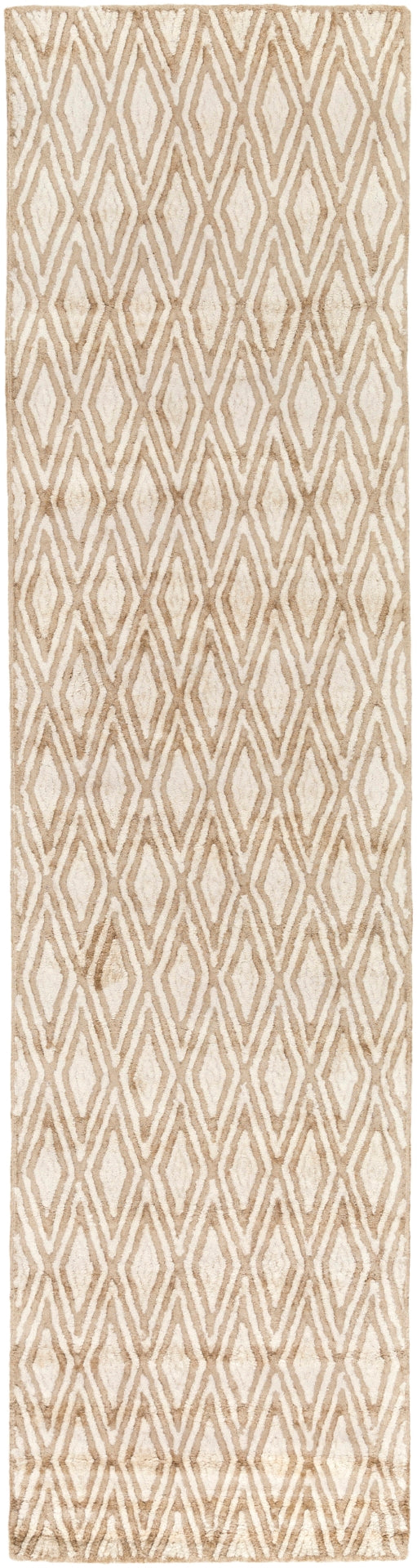 Quartz QTZ-5013 Modern Viscose Rug QTZ5013-913 Camel, Cream 100% Viscose 9' x 13'