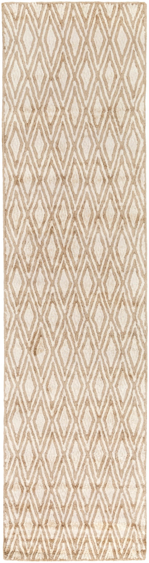 Quartz QTZ-5013 Modern Viscose Rug QTZ5013-2610 Camel, Cream 100% Viscose 2'6" x 10'