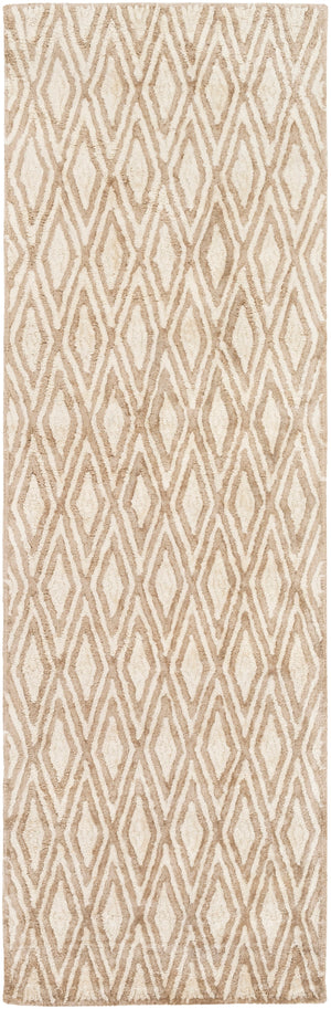 Quartz QTZ-5013 Modern Viscose Rug QTZ5013-268 Camel, Cream 100% Viscose 2'6" x 8'
