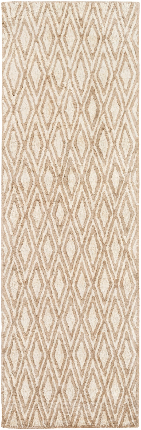 Quartz QTZ-5013 Modern Viscose Rug QTZ5013-268 Camel, Cream 100% Viscose 2'6" x 8'