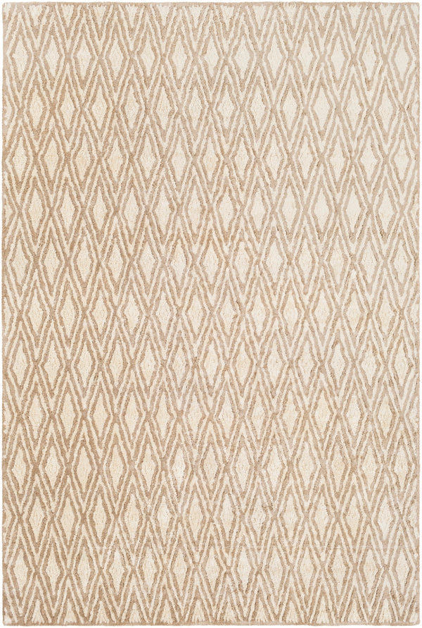 Quartz QTZ-5013 Modern Viscose Rug QTZ5013-913 Camel, Cream 100% Viscose 9' x 13'