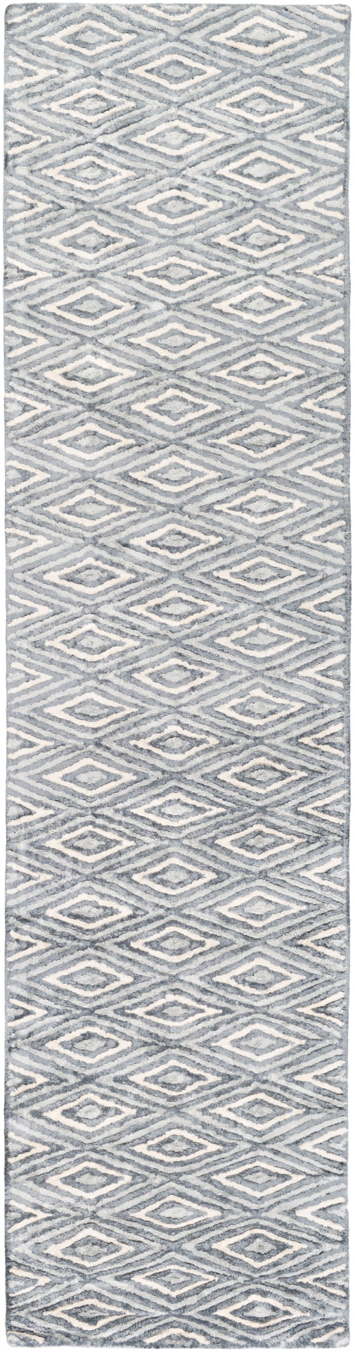 Quartz QTZ-5015 Modern Viscose Rug QTZ5015-913 Charcoal, Light Gray, Cream 100% Viscose 9' x 13'
