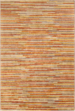 Quartz QTZ-5036 Modern Viscose Rug QTZ5036-913 Burnt Orange, Mustard, Dark Brown, Tan, Khaki 100% Viscose 9' x 13'