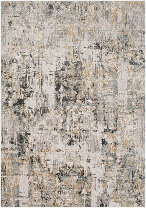 Quatro QUA-2300 Modern Polypropylene, Polyester Rug QUA2300-93123 Medium Gray, Silver Gray, Charcoal, White, Beige, Tan 60% Polypropylene, 40% Polyester 9' x 12'4"