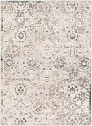 Quatro QUA-2312 Traditional Polypropylene, Polyester Rug QUA2312-9123 Metallic - Gold, White, Taupe, Sage, Black 60% Polypropylene, 40% Polyester 9' x 12'3"