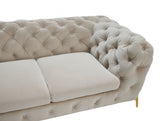 VIG Furniture Divani Casa Quincey - Transitional Beige Velvet Sofa VGKNK8520-BEI-S VGKNK8520-BEI-S