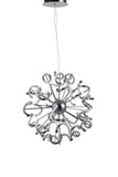 Bethel Chrome LED Chandelier in Aluminum & Silicone