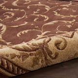 Nourison Somerset ST02 Traditional Machine Made Power-loomed Indoor Area Rug Brown 9'6" x 13' 99446859167