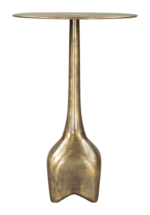 Zuo Modern Lexi Aluminum Modern Commercial Grade Side Table Antique Brass Aluminum