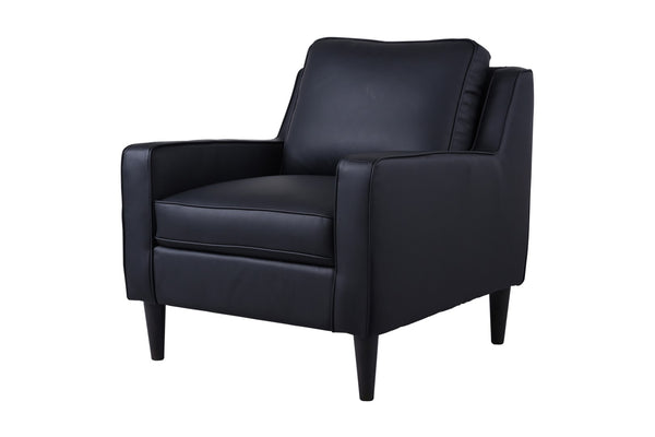 Porter Designs Lazio High Quality Leather Modern Chair Black 02-204C-03-5990
