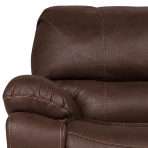 Porter Designs Ramsey Leather-Look Transitional Reclining Sofa Brown 03-112C-01-6016