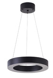 Bethel Matte Black LED Chandelier in Iron & Acrylic