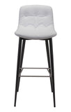 Zuo Modern Tangiers 100% Polyurethane, Plywood, Steel Modern Commercial Grade Barstool Set - Set of 2 White, Dark Gray 100% Polyurethane, Plywood, Steel