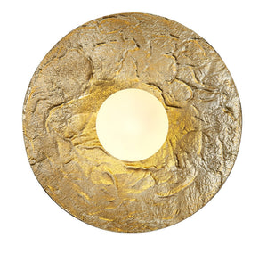 Bethel Brass LED Wall Sconce in Stainless Steel & Glass