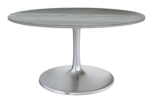 Zuo Modern Star Marble, MDF, Iron, Aluminum Modern Commercial Grade Dining Table Gray, Silver Marble, MDF, Iron, Aluminum